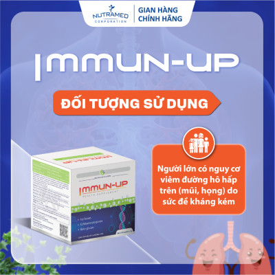 Gói bột uống Immun Up hỗ trợ hiệu quả cho viêm đường hô hấp trên (30 gói) - Nutramed