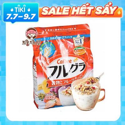 Ngũ cốc hoa quả Calbee Furugura Nhật Bản gói 800g
