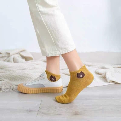 Sét 10 đôi tất gấu loại cổ ngắn dành cho nữ co giãn tốt khử mùi kháng khuẩn TG01