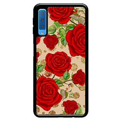 Ốp lưng cho Samsung Galaxy A7 2018 NỀN HOA HỒNG 3 - Hàng chính hãng