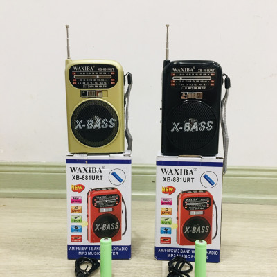Đài Radio Mini, Đài Radio Cho Người Già Waxiba XB-881URT Cao Cấp Mp3/Usb/Thẻ Nhớ/Đèn Pin-Hàng Chính Hãng