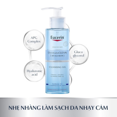 Gel Rửa Mặt Tươi Mát Eucerin Dermatoclean Refreshing Cleansing Gel (200ml)