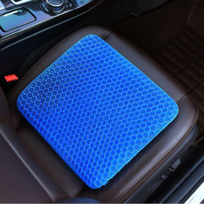 Đệm Ngồi 3D 2 Lớp Thoáng Khí Gel Tổ Ong Lót Ghế Trên Ô Tô Giúp Tuần Hoàn Máu, Chống Đau Mỏi Lưng - Hãng dododios