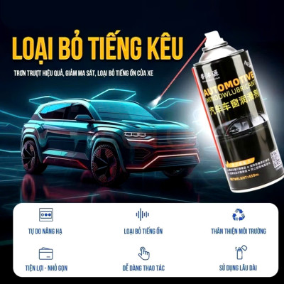 Silicon Spray [AUTOMOTM] 450ml – Xịt Dưỡng Gioăng Cao Su Ô Tô, Chống Kẹt Cửa Kính