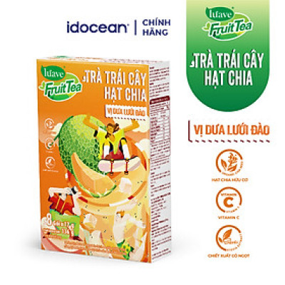Trà trái cây hạt chia hòa tan Lúave (Vị Mãng cầu, Ổi hồng, Dưa lưới đào, Dưa hấu bạc hà)