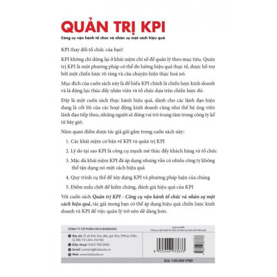 Sách - Quản Trị KPI - Công Cụ Vận Hành Tổ Chức Và Nhân Sự Một Cách Hiệu Quả - MCBooks