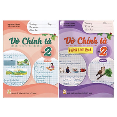 Sách - Combo Vở chính tả lớp 2 - tập 1 + 2 ( kết nối )