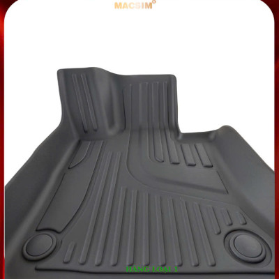 Thảm lót sàn xe ô tô Mercedes GLK 2008-2015 (sd) Nhãn hiệu Macsim chất liệu nhựa TPE cao cấp màu đen