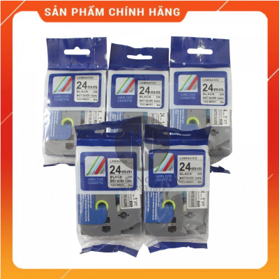 [Combo 3 hộp] Nhãn In đa lớp Tz2-m951 - Đen nền bạc 24mm x 8m - Hàng nhập khẩu
