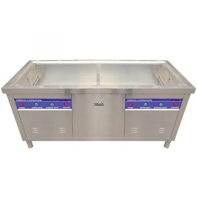 Máy rửa bát siêu âm 2 bồn cho nhà hàng căng tin Rama RB-1800S dung tích 135L x 2 - Hàng chính hãng