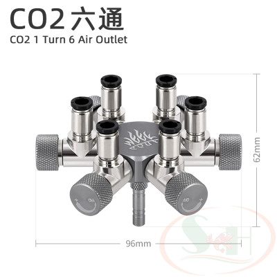 Van chia co2 Week Aqua Splitter 2 / 3 / 6 đầu van co2 bể thủy sinh cá tép cảnh