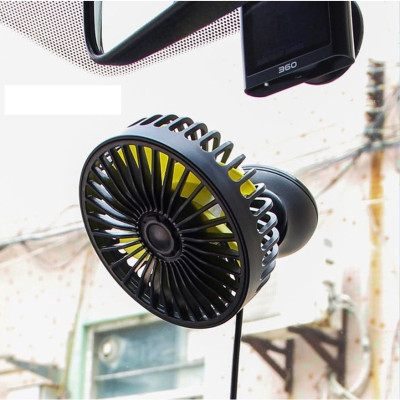 Quạt mini để trên xe oto, xe hơi, bàn làm việc, cổng USB tiện lợi, Mẫu quạt đôi