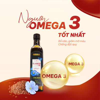 (SET 2 CHAI) SET HỘP QUÀ TẾT DẦU HẠT LANH ÉP LẠNH BỀN NHIỆT DAHALA 25O MI, GIÀU OMEGA 3,6,9
