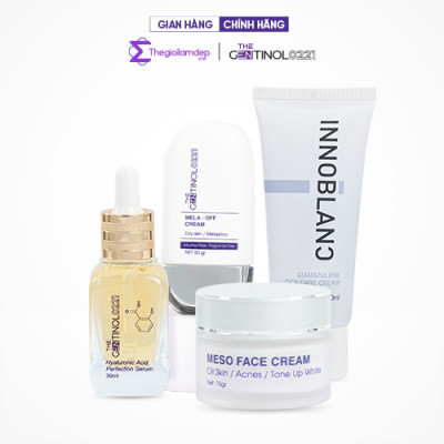 Combo Kem Dưỡng Trắng, Căng Bóng Da, Chống Lão Hoá The Gentinol 0221