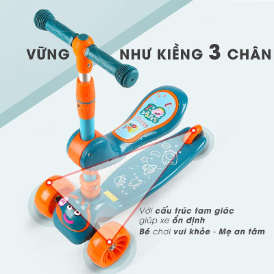 Xe Trượt Scooter Cao Cấp 3 Bánh Phát Sáng Mẫu Mới 2024 - Hàng chính hãng