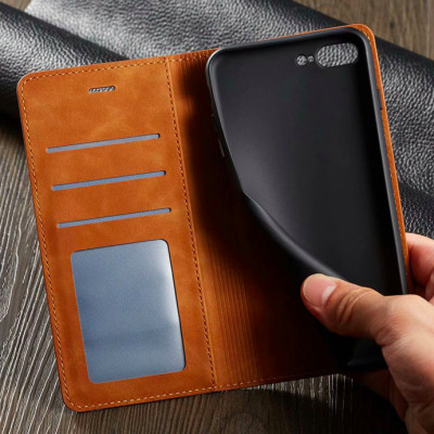 Bao da bò non dạng ví hiệu Greencase Forwenw dành cho iPhone 7/8/SE 2020 - Hàng nhập khẩu