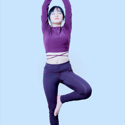 Quần dài thể thao phối lưới LMcation Venus - Màu tím