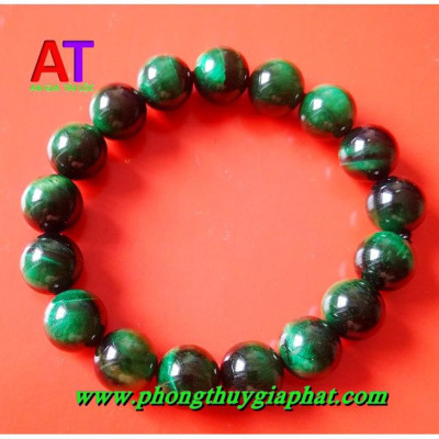 VÒNG ĐEO TAY ĐÁ MẮT HỔ XANH