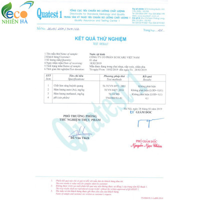 Nước lau kính ECOCARE 4L tinh dầu thiên nhiên, lau bàn ăn, lau bếp, đuổi muỗi, khử khuẩn