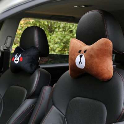 Gối nỉ tựa đầu ô tô văn phòng hình hoạt hình 1 chiếc