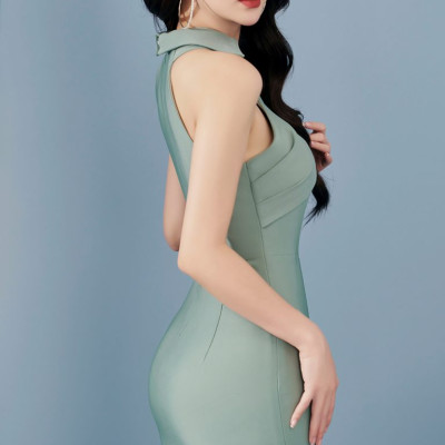 Đầm đuôi cá Myrtle xanh mint nhẹ nhàng thiết kế cao cấp WHITE CHIC