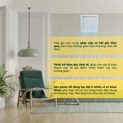Cửa Gió Nan Cong, Lưu Lượng Gió Cao, Loại Bỏ Bụi Bẩn, Sơn Tĩnh Điện, Asia Green ( Giá bao gồm VAT)