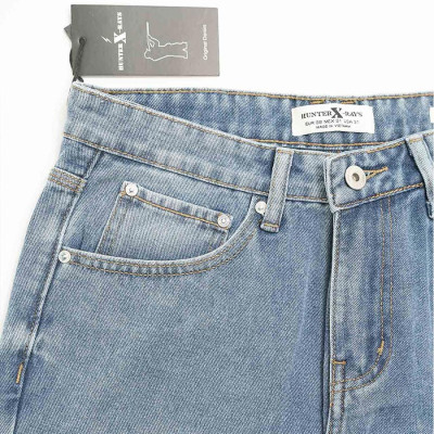 Quần Jeans Nam Cao Cấp HUNTER X-RAYS Form Straight Cotton Màu Xanh Đậm - Hunter X-Rays D24