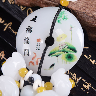 Khánh Treo Xe Ô Tô, Đồng Xu May Mắn vẽ họa tiết phong thủy, mang lại bình an trên mọi hành trình