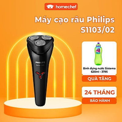 Máy Cạo Râu khô & ướt du lịch Philips S1103/02, An Toàn Cho Da, bảo hành 2 năm| Hàng chính hãng