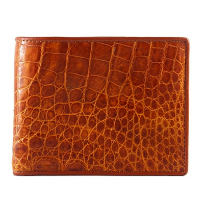 HJ2203 - Bóp nam Huy Hoàng da cá sấu gai bụng màu vàng