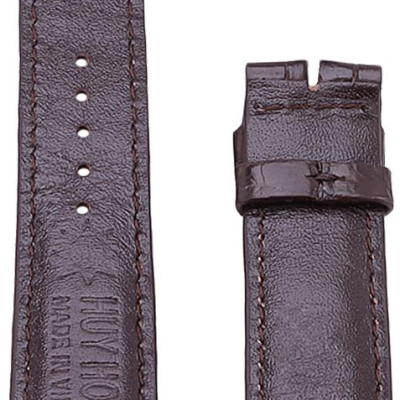 Dây Đồng Hồ Da Cá Sấu Size Lớn  Huy Hoàng HT8209 - Nâu Đất