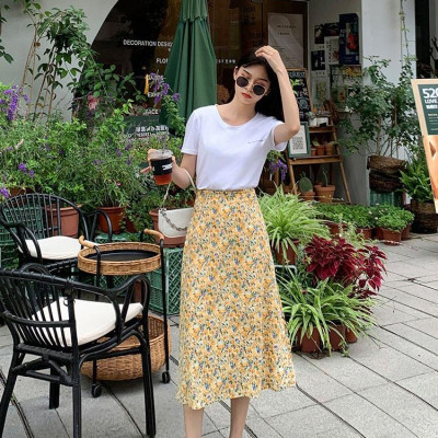 CHÂN VÁY HOA NHÍ TIGOON DỊU DÀNG - Hoa Vàng - M