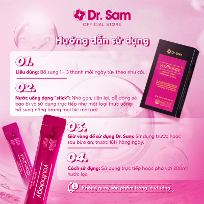 Hộp quà tặng 3 Hộp nhỏ - Nước uống Dr. Sam MANCORE  & youthology giúp bổ sung năng lượng toàn diện -  30 gói x 10ml