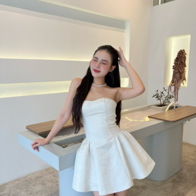 DOTTIE - Đầm mini cúp ngực vải gấm - D0556