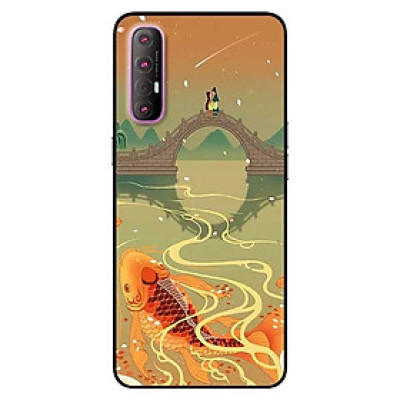 Ốp lưng dành cho Oppo Reno 3 Pro mẫu Chép Bên Cầu