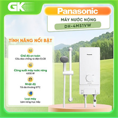 Máy Nước Nóng Trực Tiếp Không Bơm Panasonic DH-4MS1VW (4500W) - Hàng chính hãng
