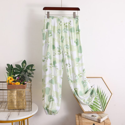 Quần dài nữ bo gấu chất liệu vải lanh thoải mái, thoáng mát, nhiều họa tiết, freesize từ 45 đến 75 kg