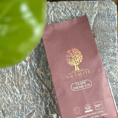 Cà phê sỉ ngon pha quán - Dream S16 – Túi 500g – Dành Cho Quán Cà Phê – REAL BEAN COFFEE