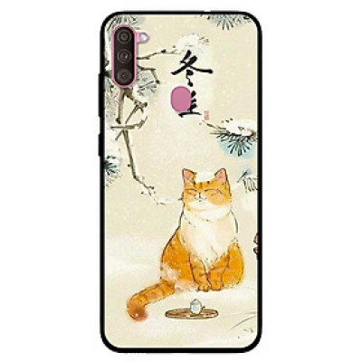 Ốp lưng dành cho Samsung A11 mẫu Mèo Uống Trà