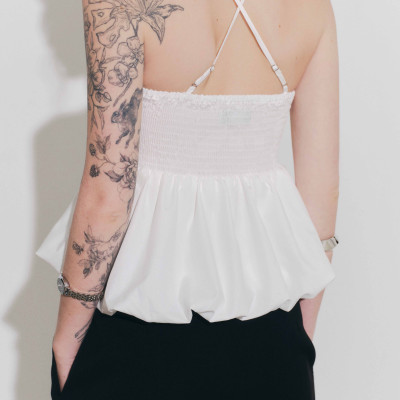 DOTTIE - Áo kiểu dáng bí - Trắng - T1131